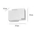 Applique Moderna 1 Luce Frost A Forma Geometrica In Acciaio Bianco 940/1