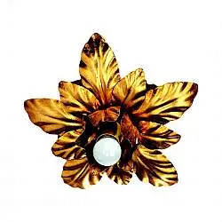 Plafoniera Classica In Ferro E Decorazione Oro 1 Luce Martin