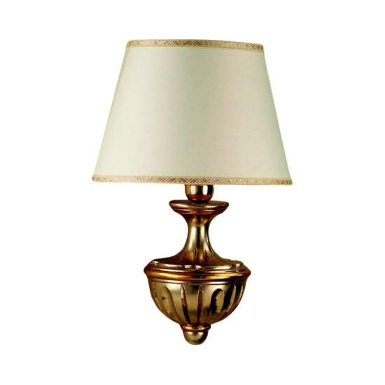 Applique In Legno Classico Argento Mecca Con Paralume 1 Luce Rondine | Appliques - Lampade da Parete | Luce Art Shop Applique In Legno Classico Argento Mecca Con Paralume 1 Luce Rondine | LuceArt