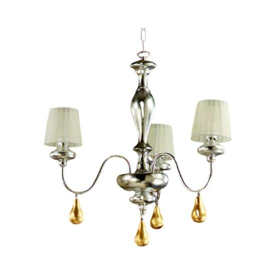 Lampadario In Legno Classico Argento Mecca Con Paralume 3 Luci Albanella | Lampadari e Sospensioni | Luce Art Shop Lampadario In Legno Classico Argento Mecca Con Paralume 3 Luci Albanella | LuceArt