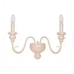 Applique In Legno Classico Ocra Sbiancato 2 Luci Anatra