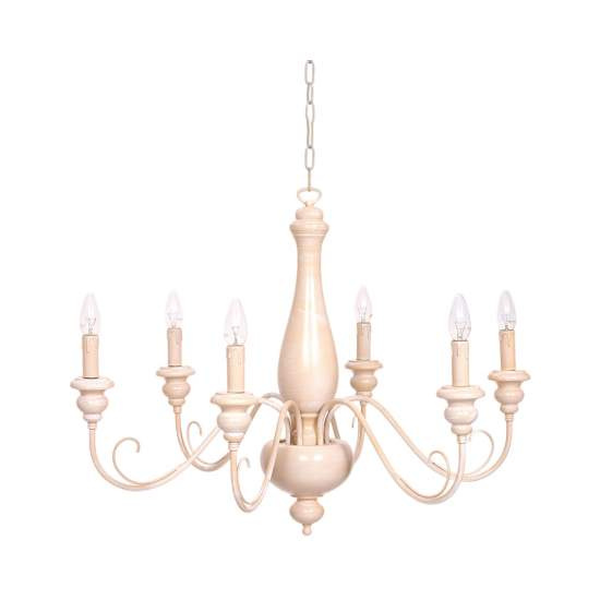 Lampadario In Legno Classico Ocra Sbiancato 6 Luci Anatra | Lampadari e Sospensioni | Luce Art Shop Lampadario In Legno Classico Ocra Sbiancato 6 Luci Anatra | LuceArt