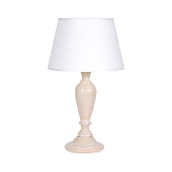 Lume In Legno Classico Ocra Sbiancato Con Paralume 1 Luce Anatra | LuceArt