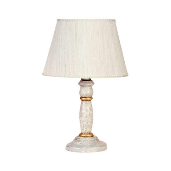 Lumetto In Legno Classico Cracchè Con Paralume 1 Luce Cincia | LuceArt