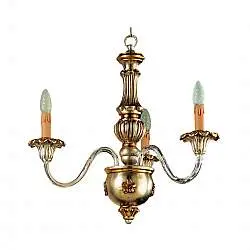 Lampadario In Legno Classico Argento Mecca 2 Luci Airone