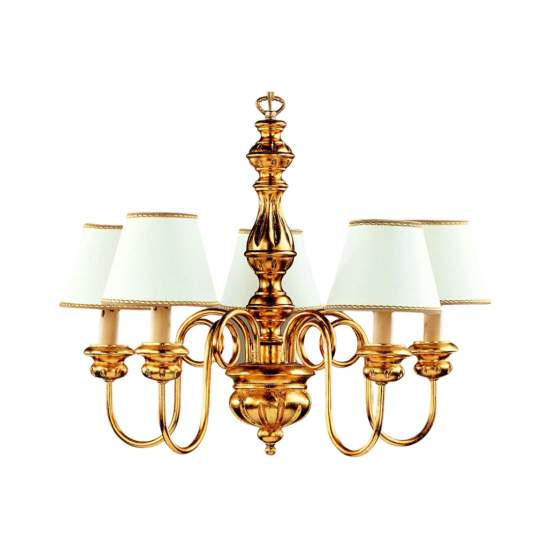 Lampadario In Legno Classico Oro Con Paralume 5 Luci Cicogna | Lampadari e Sospensioni | Luce Art Shop Lampadario In Legno Classico Oro Con Paralume 5 Luci Cicogna | LuceArt