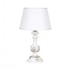 Lume In Legno Classico Bianco Opaco Con Paralume 1 Luce Fenicottero