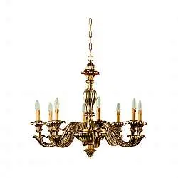 Lampadario In Legno Classico Argento Mecca 8 Luci Beccaccia