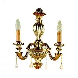 Applique In Legno Classico Argento Mecca 2 Luci Fagiano