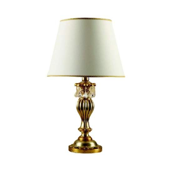 Lume In Legno Classico Argento Mecca Con Paralume 1 Luce Fagiano | LuceArt
