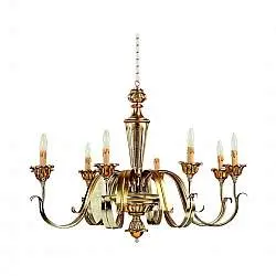 Lampadario In Legno Classico Argento Mecca 8 Luci Pernice