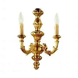 Applique In Legno Classico Oro 2 Luci Rondone