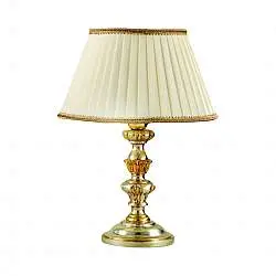 Lumetto In Legno Classico Oro Con Paralume 1 Luce Rondone