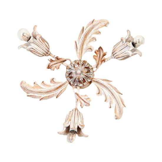 Plafoniera In Legno Classico Giallo Crema Sbiancato 3 Luci Pappagallo | Plafoniere - Lampade da soffitto | Luce Art Shop Plafoniera In Legno Classico Giallo Crema Sbiancato 3 Luci Pappagallo | LuceArt
