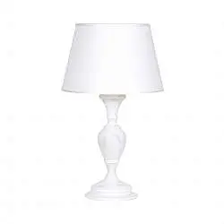 Lume In Legno Classico Bianco Sciupato Con Paralume 1 Luce Folaga