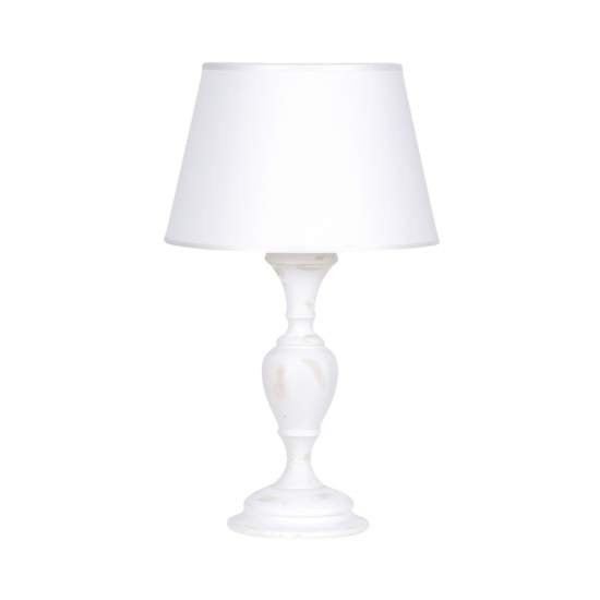 Lume In Legno Classico Bianco Sciupato Con Paralume 1 Luce Folaga | Abatjour - Lumi e Lumetti | Luce Art Shop Lume In Legno Classico Bianco Sciupato Con Paralume 1 Luce Folaga | LuceArt