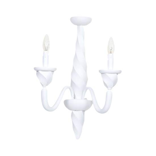 Applique In Legno Classico Bianco Opaco 2 Luci Coromorano | Appliques - Lampade da Parete | Luce Art Shop Applique In Legno Classico Bianco Opaco 2 Luci Coromorano | LuceArt