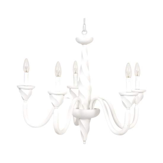 Lampadario In Legno Classico Bianco Opaco 5 Luci Coromorano | Lampadari e Sospensioni | Luce Art Shop Lampadario In Legno Classico Bianco Opaco 5 Luci Coromorano | LuceArt