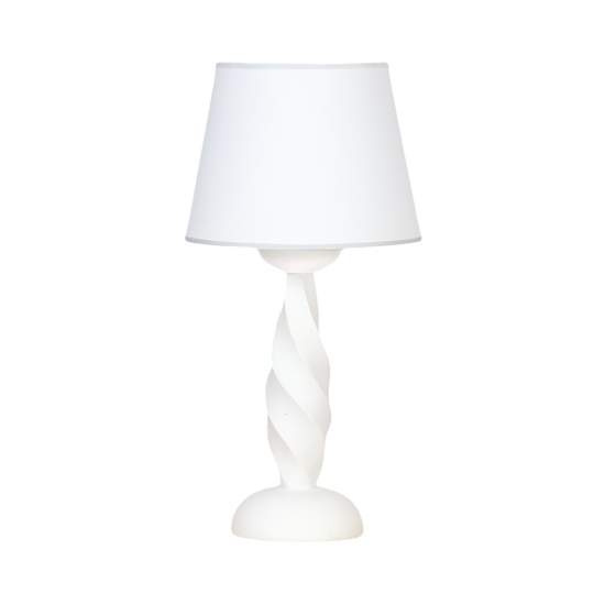 Lume In Legno Classico Bianco Opaco Con Paralume 1 Luce Coromorano | Abatjour - Lumi e Lumetti | Luce Art Shop Lume In Legno Classico Bianco Opaco Con Paralume 1 Luce Coromorano | LuceArt