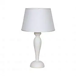 Lume In Legno Classico Bianco Opaco Con Paralume 1 Luce Sula