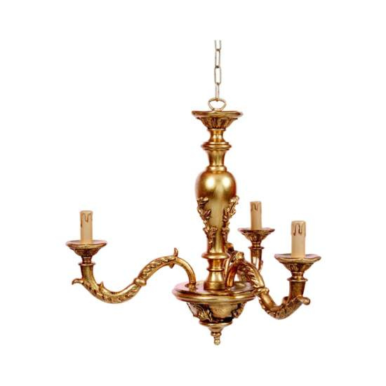 Lampadario In Legno Classico Oro 3 Luci Pavoncelle | Lampadari e Sospensioni | Luce Art Shop Lampadario In Legno Classico Oro 3 Luci Pavoncelle | LuceArt