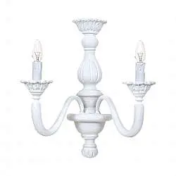 Applique In Legno Classico Grigio Sbiancato 2 Luci Falconidi