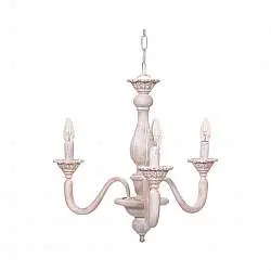 Lampadario In Legno Classico Cipria 3 Luci Falconidi