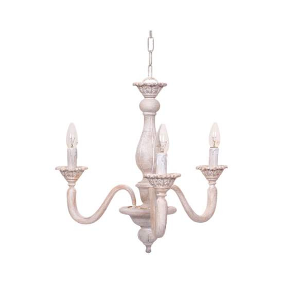 Lampadario In Legno Classico Cipria 3 Luci Falconidi | Lampadari e Sospensioni | Luce Art Shop Lampadario In Legno Classico Cipria 3 Luci Falconidi | LuceArt