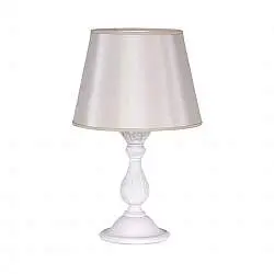 Lumetto In Legno Classico Grigio Sbiancato Con Paralume 1 Luce Falconidi