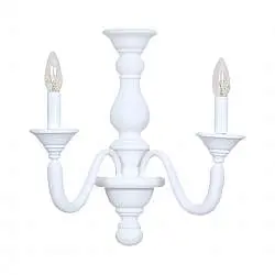 Applique In Legno Classico Grigio Sbiancato 2 Luci Laridi