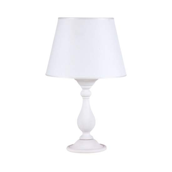 Lume In Legno Classico Grigio Sbiancato Con Paralume 1 Luce Laridi | LuceArt