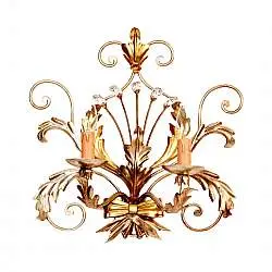 Applique Classico In Ferro Argento Mecca 2 Luci Sterna