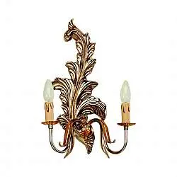 Applique In Legno Classico Argento Mecca 2 Luci Destro Allocco