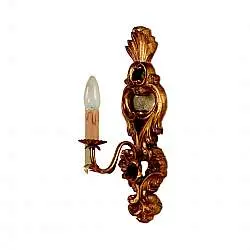 Applique In Legno Classico Oro 1 Luce Aquila