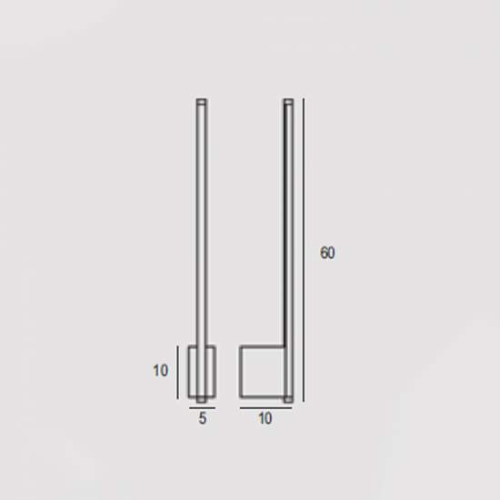 Applique Moderna Ago Metallo Bianco Led 12W AGO-A60-WH