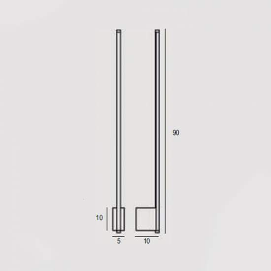 Applique Moderna Ago Metallo Bianco Led 90W AGO-A90-WH