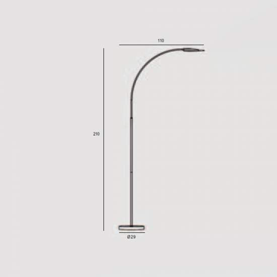 Piantana Moderna Arch Metallo Bianco Led 25W ARCH-P210-WH