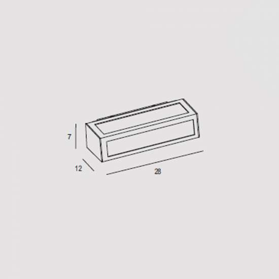 Applique Moderna Esterno Aster B Alluminio Antracite 1 Luce E27 ASTER-7271B-DG