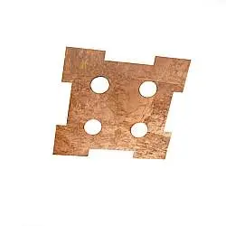 Plafoniera Contemporanea Atene Metallo Foglia Rame 4 Luci Gx53