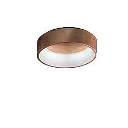 Lampada A Soffitto Contemporanea Aurora Metallo Foglia Rame Led 96W