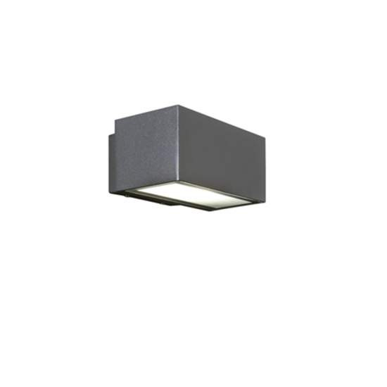 Applique Moderna Esterno Bach Alluminio Grigio Perla 1 Luce E27 BACH-7302-SG