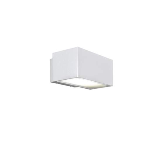 Applique Moderna Esterno Bach Alluminio Bianco 1 Luce E27 BACH-7302-WH