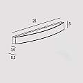 Applique Contemporanea Band Metallo Tortora Led 16W BAND-A28-TO