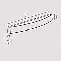 Applique Contemporanea Band Metallo Tortora Led 20W BAND-A37-TO