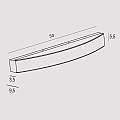 Applique Contemporanea Band Metallo Tortora Led 28W BAND-A50-TO