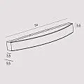 Applique Contemporanea Band Metallo Tortora Led 28W BAND-A50-TO