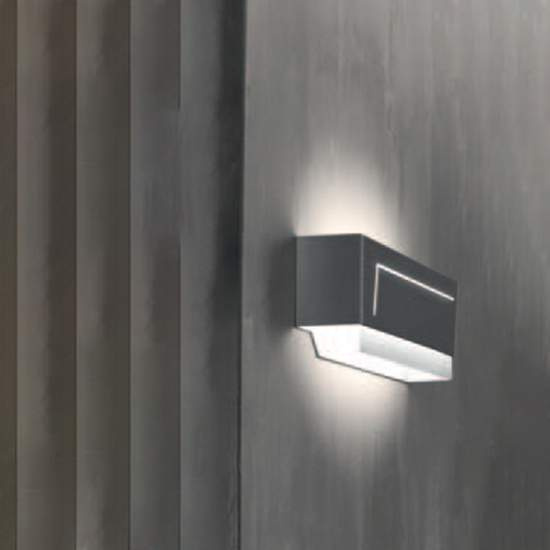 Applique Contemporanea Clap Metallo Antracite Led 12W CLAP-A20-DG