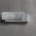 Applique Contemporanea Clap Metallo Foglia Argento Led 18W CLAP-A28-SF