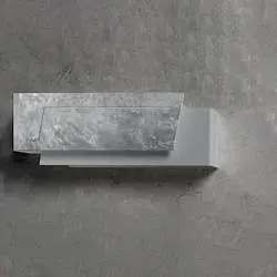 Applique Contemporanea Clap Metallo Foglia Argento Led 18W