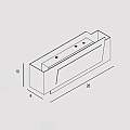 Applique Contemporanea Clap Metallo Foglia Argento Led 18W CLAP-A28-SF